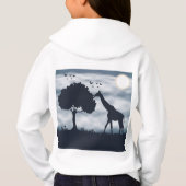 Wenn der Mond zur Giraffe flüstert Hoodie (Rückseite)