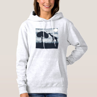 Wenn der Mond zur Giraffe flüstert Hoodie