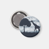 Wenn der Mond zur Giraffe flüstert Magnet (Vorderseite/Rückseite)