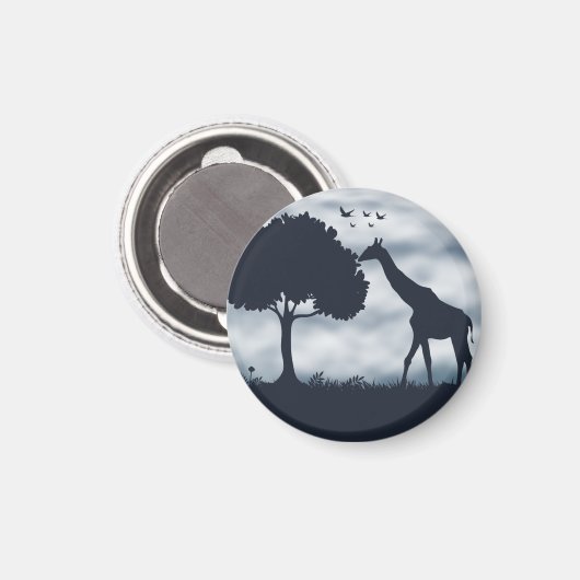 Wenn der Mond zur Giraffe flüstert Magnet (Vorderseite/Rückseite)