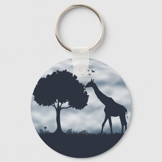 Wenn der Mond zur Giraffe flüstert Schlüsselanhänger (Rückseite)