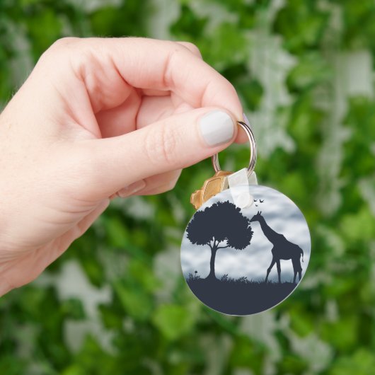 Wenn der Mond zur Giraffe flüstert Schlüsselanhänger (Hand)