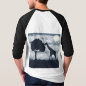 Wenn der Mond zur Giraffe flüstert T-Shirt (Rückseite)