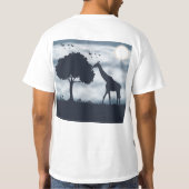 Wenn der Mond zur Giraffe flüstert T-Shirt (Rückseite)