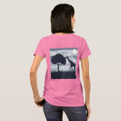 Wenn der Mond zur Giraffe flüstert T-Shirt (Schwarz voll)