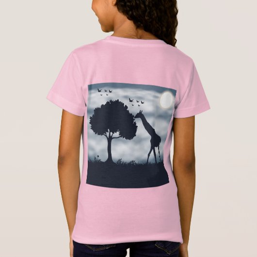 Wenn der Mond zur Giraffe flüstert T-Shirt (Rückseite)