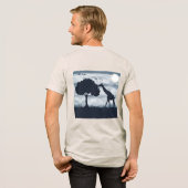 Wenn der Mond zur Giraffe flüstert Tri-Blend Shirt (Rückseite voll)