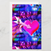 Wenn der Musikpfeil das Herz angriff Briefpapier (Vorne/Hinten)