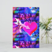 Wenn der Musikpfeil das Herz angriff Briefpapier (Stehend Vorderseite)