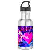 Wenn der Musikpfeil das Herz angriff Edelstahlflasche (Vorderseite)