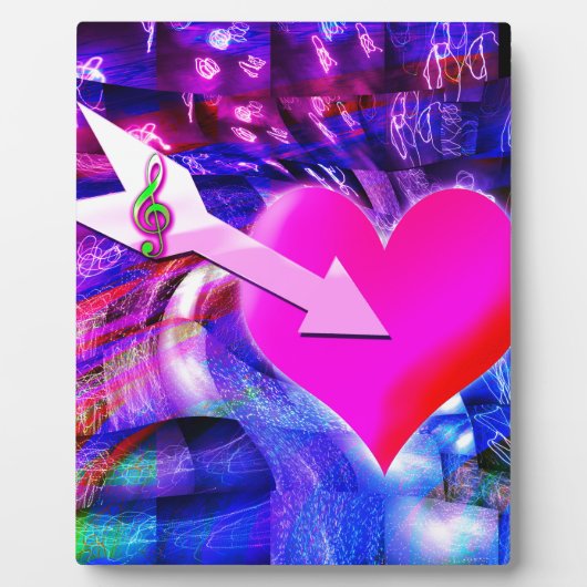 Wenn der Musikpfeil das Herz angriff Fotoplatte (Vorderseite)