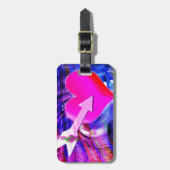 Wenn der Musikpfeil das Herz angriff Gepäckanhänger (Vorderseite vertikal)