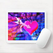 Wenn der Musikpfeil das Herz angriff Mousepad (Mit Mouse)