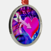 Wenn der Musikpfeil das Herz angriff Ornament Aus Metall (Rechts)