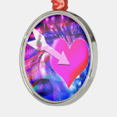 Wenn der Musikpfeil das Herz angriff Ornament Aus Metall (Links)