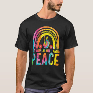 Wenn der Power der Liebe Frieden signieren Gefärbt T-Shirt