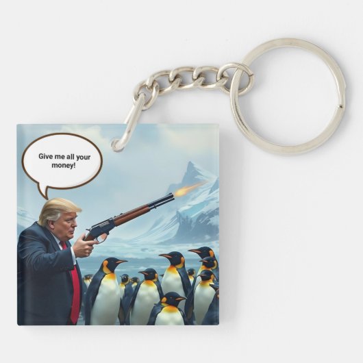 Wenn der Präsident dumm ist Schlüsselanhänger (Rückseite)