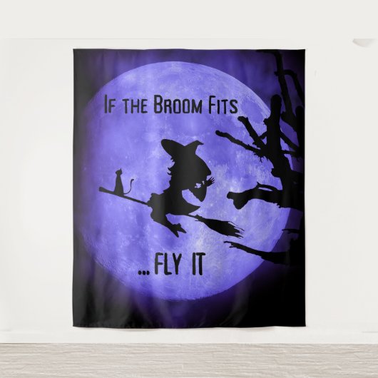 Wenn der Raum Fly It Halloween-Party Hintergrund p Wandteppich (Vorderseite)