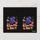 Wenn der Raum passt zu Reiten Es Halloween-Design Postkarte (Rückseite)