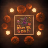 Wenn der Raum passt zu Reiten Es Halloween-Design Serviette