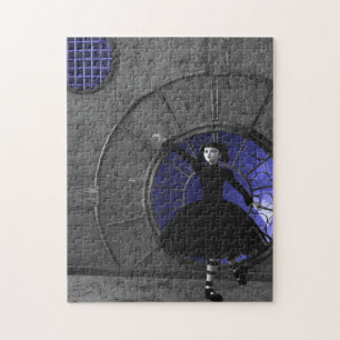 Wenn der Regen gotisches Kunst-Puzzlespiel kommt Puzzle