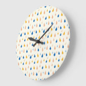 Wenn der Regen so Hübsch aussieht Große Wanduhr (Winkel)