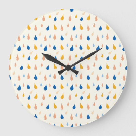 Wenn der Regen so Hübsch aussieht Große Wanduhr (Vorderseite)