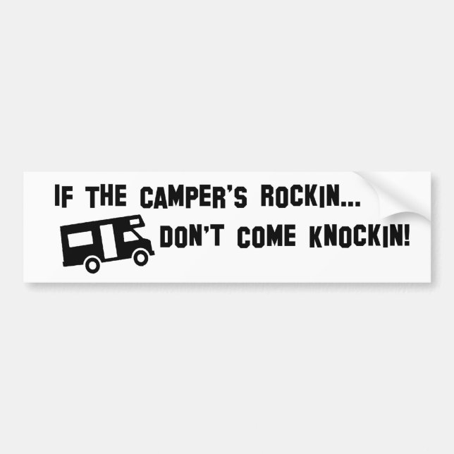 Wenn der Rockin des Campers… Autoaufkleber (Vorne)