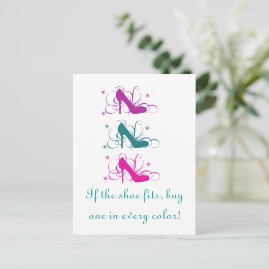 Wenn der Schuh auf die Postkarte passt (Stehend Vorderseite)