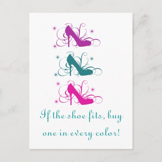 Wenn der Schuh auf die Postkarte passt (Vorderseite)