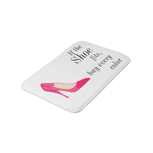 Wenn der Schuh Badezimmerwolldecke passt Badematte (Schrägansicht)