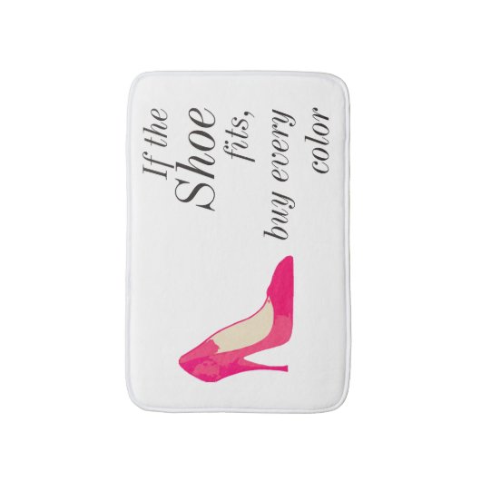 Wenn der Schuh Badezimmerwolldecke passt Badematte (Vorderseite Vertikal)