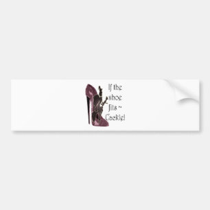 Wenn der Schuh ~ Gegacker passt! Sprüche-Geschenk Autoaufkleber