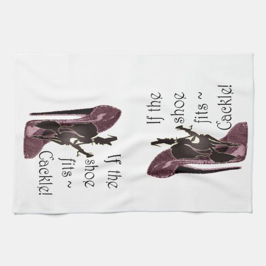 Wenn der Schuh ~ Gegacker passt! Sprüche-Geschenke Handtuch (Horizontal)