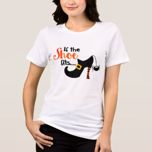 Wenn der Schuh Halloween Hexe passt Tri-Blend Shirt