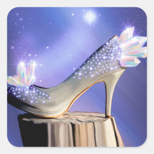 Wenn der Schuh passt Quadratischer Aufkleber