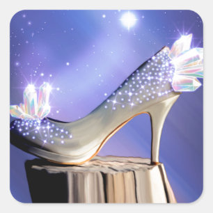 Wenn der Schuh passt Quadratischer Aufkleber