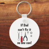 Wenn der Vater es nicht reparieren kann, kann niem Schlüsselanhänger (Rückseite)