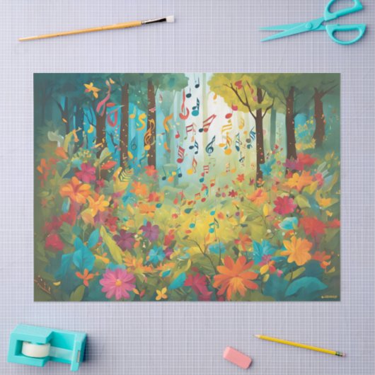 Wenn der Wald singt Seidenpapier (Basteln)