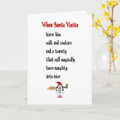 Wenn der Weihnachtsmann besucht, ein lustiges, frö Karte (Gelbe Blume)