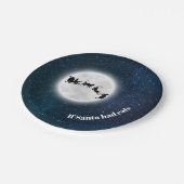 Wenn der Weihnachtsmann eine lustige Weihnachtsfer Pappteller (Schrägansicht)