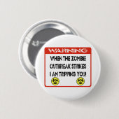 Wenn der Zombieausbruch mich schlägt, sind Sie Button (Vorne & Hinten)