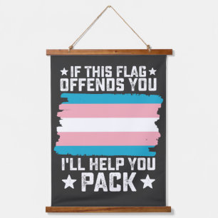 Wenn dich diese Flagge beleidigt, helfe ich dir be Wandteppich Mit Holzrahmen