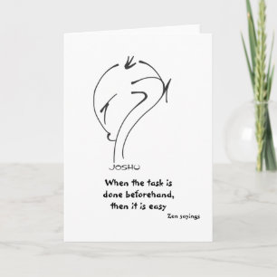 Wenn die Aufgabe im Voraus erledigt wird, dann ist Feiertagskarte