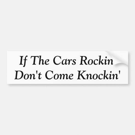 Wenn die Autos Rockin - Autoaufkleber (Vorne)