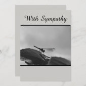 Wenn die Beileids-Karte Libelle in der grauen Einladung (Vorne/Hinten)