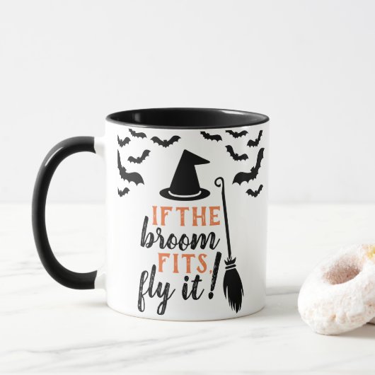 Wenn die Besen-Sitze es fliegen! Tasse (Mit Donut)