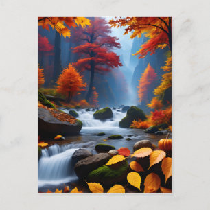 Wenn die Blätter beginnen, sich zu verändern und s Postkarte