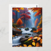 Wenn die Blätter beginnen, sich zu verändern und s Postkarte (Vorne/Hinten)