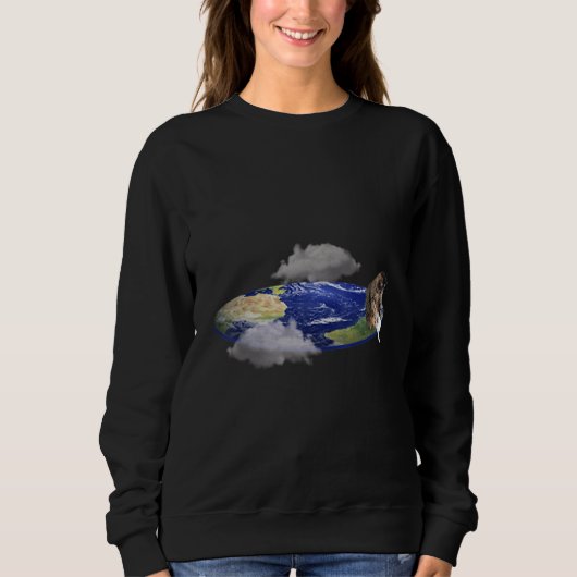 Wenn die Erde flach gewesen wäre, hätten Katzen ge Sweatshirt (Vorderseite)